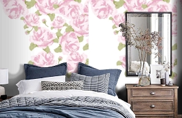 Обои P010306-4 фото в интерьере спальни превью