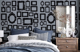 Обои P010602-4 фото в интерьере спальни превью