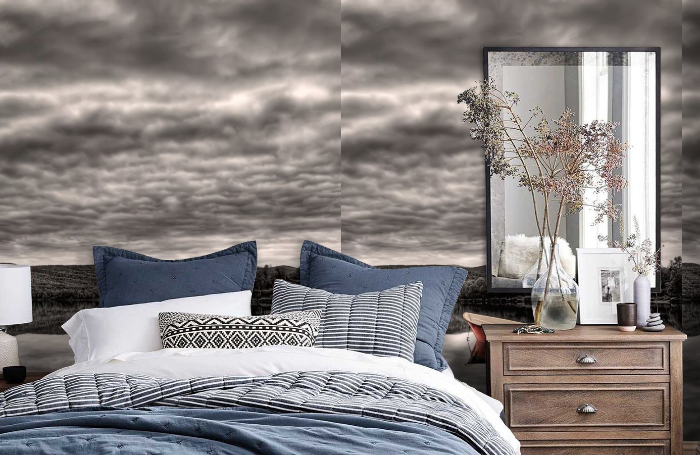 Обои P020201-4 фото в интерьере спальни