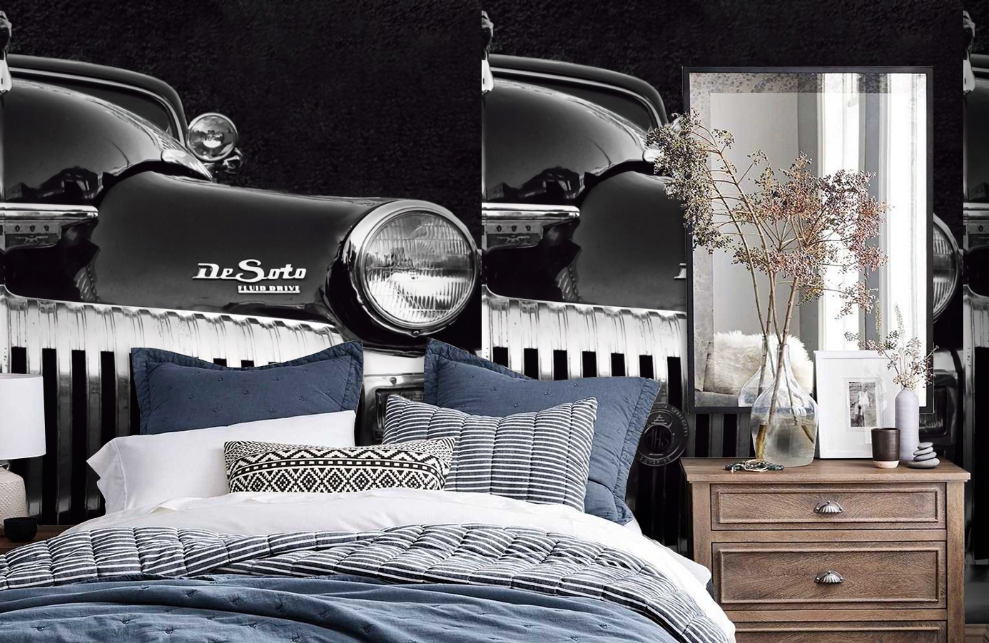 Обои P020801-4 фото в интерьере спальни