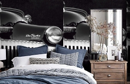 Обои P020801-4 фото в интерьере спальни превью