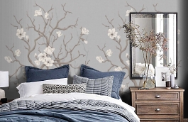 Обои P030404-4 фото в интерьере спальни превью