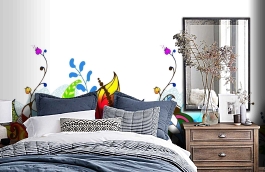 Обои P031303-4 фото в интерьере спальни превью