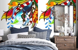 Обои P031304-4 фото в интерьере спальни превью