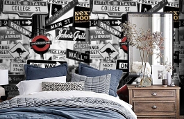 Обои P112701-4 фото в интерьере спальни превью