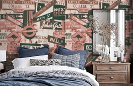 Обои P112703-4 фото в интерьере спальни превью