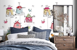 Обои P120301-4 фото в интерьере спальни превью