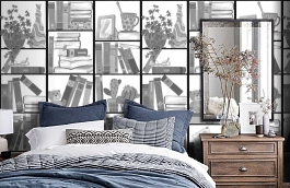 Обои P121601-4 фото в интерьере спальни превью