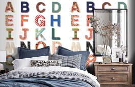 Обои P121804-4 фото в интерьере спальни превью