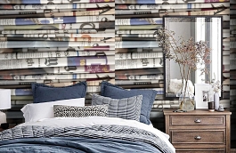 Обои P130801-4 фото в интерьере спальни превью