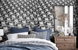 Обои P132801-4 фото в интерьере спальни превью