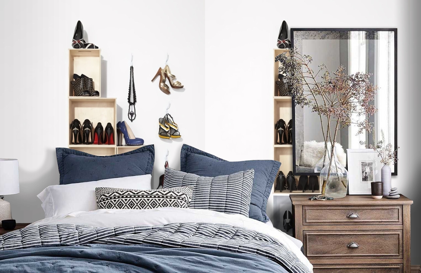 Обои P141401-4 фото в интерьере спальни