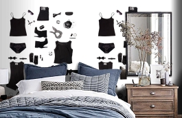 Обои P142601-4 фото в интерьере спальни превью