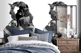 Обои P152201-4 фото в интерьере спальни превью