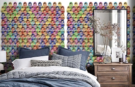 Обои P182701-4 фото в интерьере спальни превью