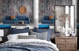 Обои P251201-4 фото в интерьере спальни превью