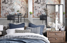 Обои P251301-4 фото в интерьере спальни превью