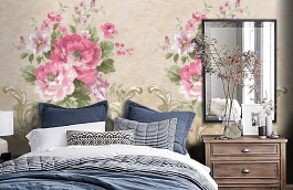 Обои GB71709M фото в интерьере спальни превью