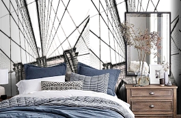 Обои CT42206M фото в интерьере спальни превью