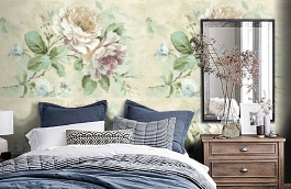 Обои SM72809M фото в интерьере спальни превью