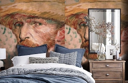 Обои 1426 lev5 804 фото в интерьере спальни превью