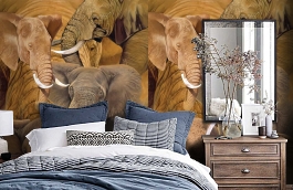 Обои 1452 lev5 804 фото в интерьере спальни превью