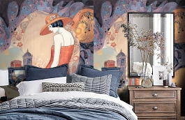 Обои 1465 lev5 804 фото в интерьере спальни превью