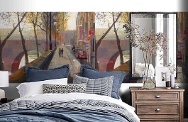 Обои 1535 lev6 804 фото в интерьере спальни превью