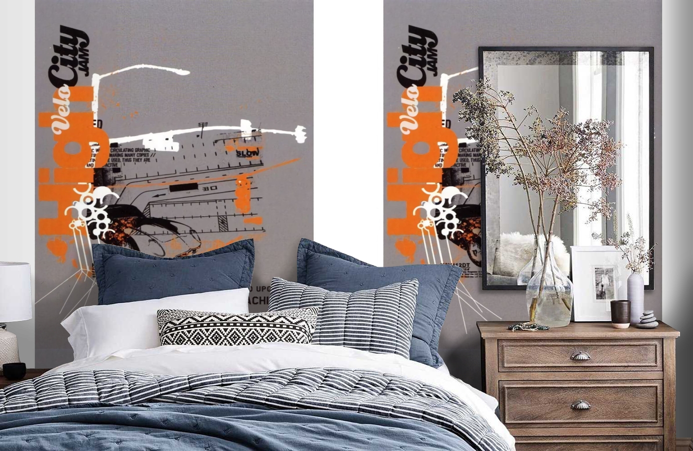 Обои SL 4 804 1621 260*186 фото в интерьере спальни