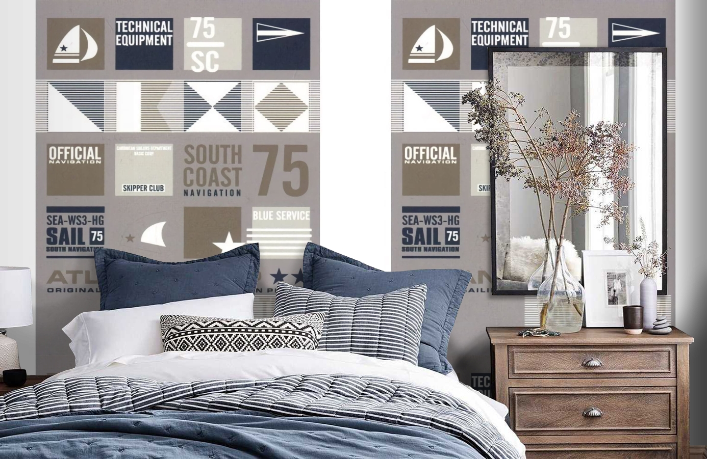 Обои SL 4 804 1649 260*186 фото в интерьере спальни Обои SL 4 804 1649 260*186 фото в интерьере спальни