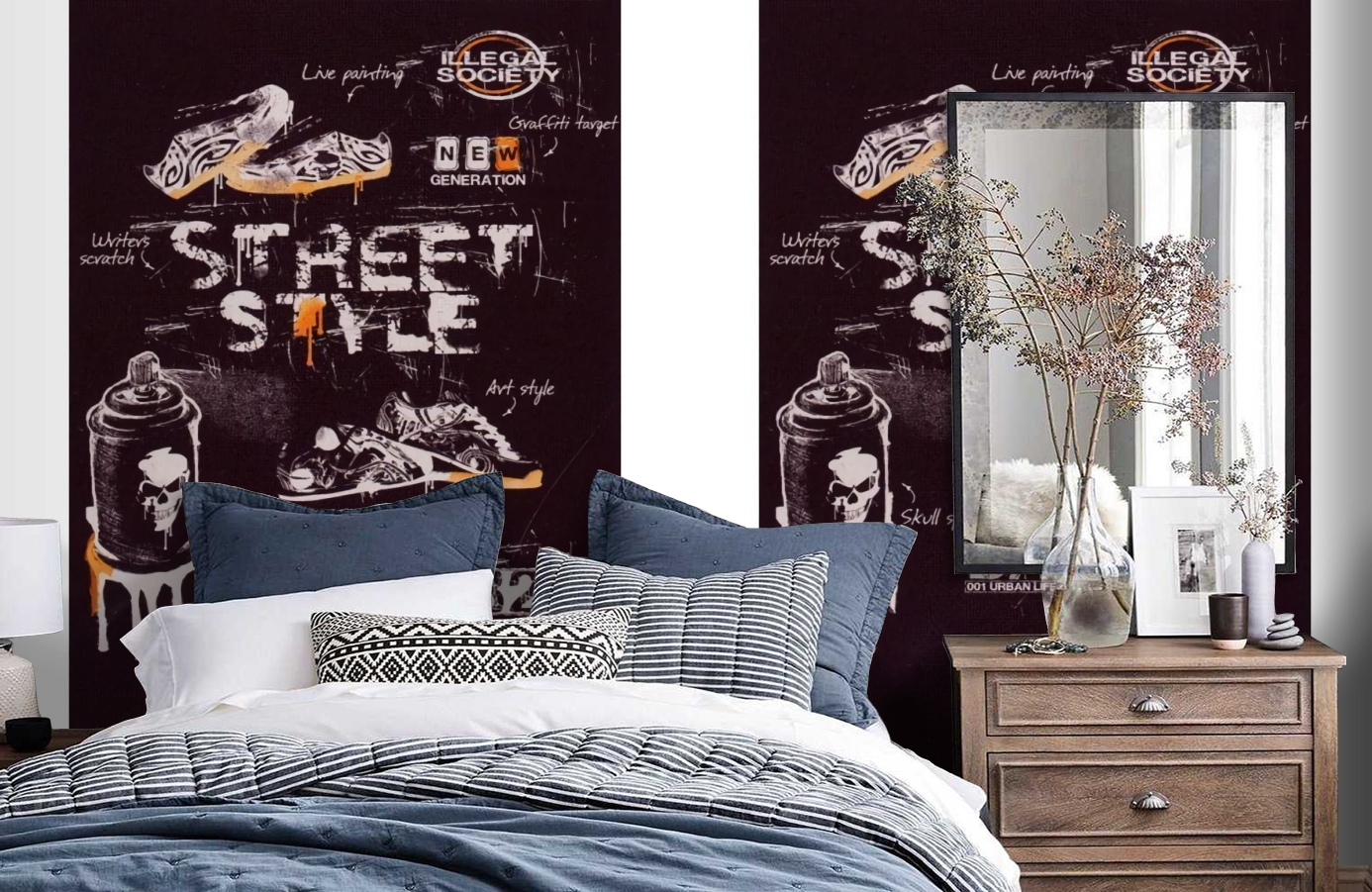 Обои SL 4 804 1650 260*186 фото в интерьере спальни