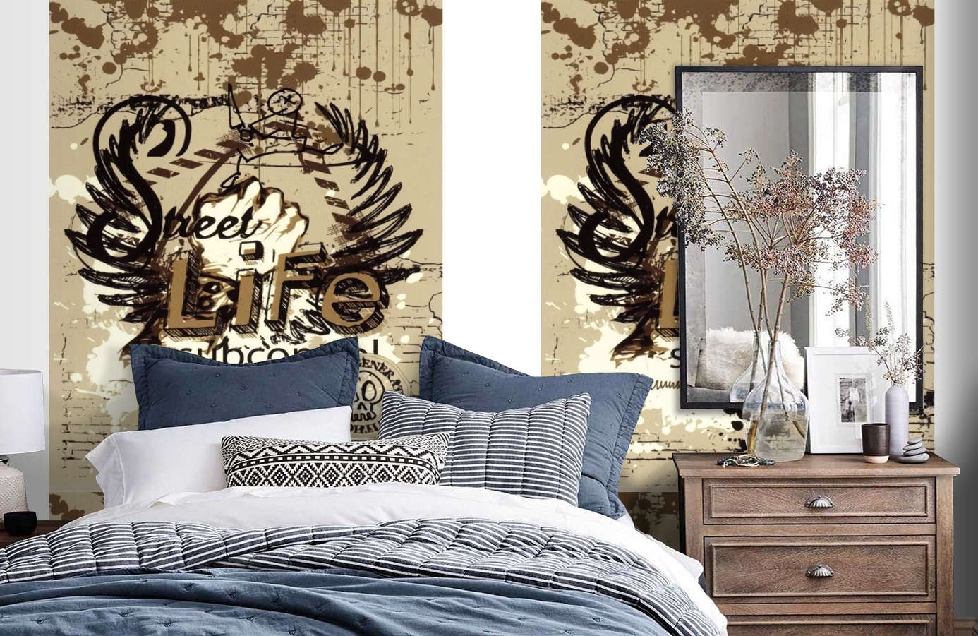 Обои SL 4 804 1654 260*186 фото в интерьере спальни