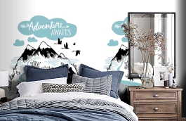 Обои 100587 фото в интерьере спальни превью