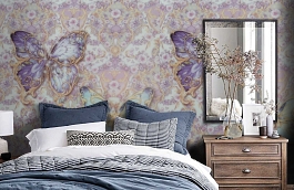 Обои BM26117 фото в интерьере спальни превью