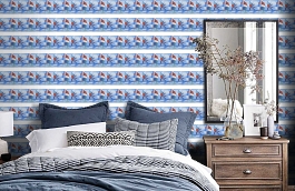 Обои DLR53572B фото в интерьере спальни превью