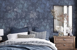 Обои SLD18191 фото в интерьере спальни превью