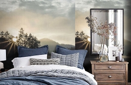 Обои SLD18196 фото в интерьере спальни превью