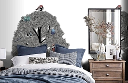 Обои E040801-5 фото в интерьере спальни превью