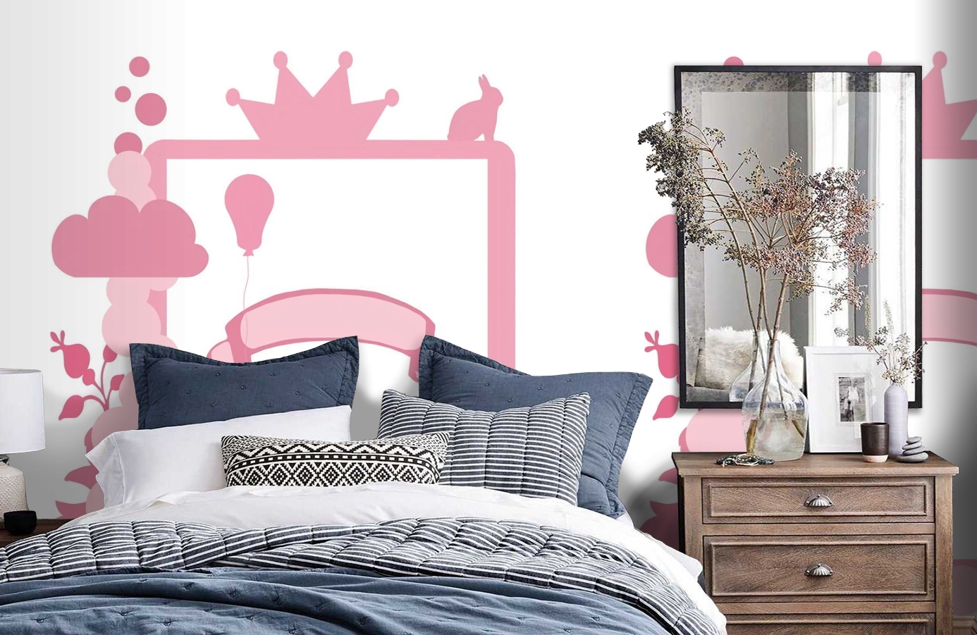 Обои P121901-5 фото в интерьере спальни