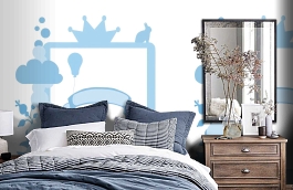 Обои P121902-5 фото в интерьере спальни превью