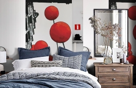 Обои P201301-5 фото в интерьере спальни превью