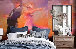 Обои 1433 lev5 605 фото в интерьере спальни превью