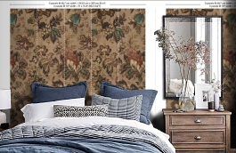 Обои MRV-04-5 фото в интерьере спальни превью