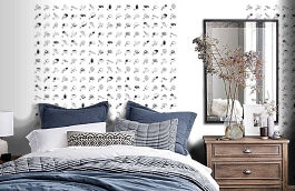 Обои P181101-4 фото в интерьере спальни превью