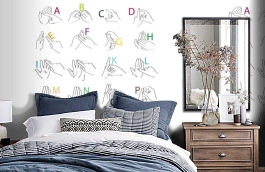 Обои P182502-4 фото в интерьере спальни превью