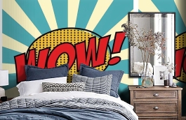 Обои MD903007 фото в интерьере спальни превью