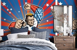 Обои MD903009 фото в интерьере спальни превью