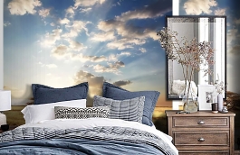 Обои MD903012 фото в интерьере спальни превью