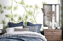 Обои DM201-1 фото в интерьере спальни превью