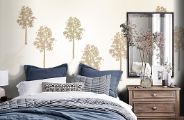 Обои DM214-2 фото в интерьере спальни превью